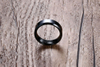 Anillo de carburo de tungsteno negro de 6 mm, alianzas de boda para hombre y mujer, bordes biselados muy pulidos