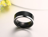 Anillo de acero de tungsteno puro de 8MM, anillos masculinos de Color negro a la moda, regalo para novio