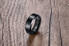 Anillo de carburo de tungsteno negro de 6 mm, alianzas de boda para hombre y mujer, bordes biselados muy pulidos