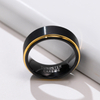 Anillos de boda unisex de carburo de tungsteno de oro negro para hombres y mujeres, ajuste cómodo