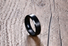 Anillo de carburo de tungsteno negro de 6 mm, alianzas de boda para hombre y mujer, bordes biselados muy pulidos