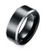 Anillo de acero de tungsteno puro de 8MM, anillos masculinos de Color negro a la moda, regalo para novio