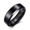 Anillo de carburo de tungsteno negro de 6 mm, alianzas de boda para hombre y mujer, bordes biselados muy pulidos